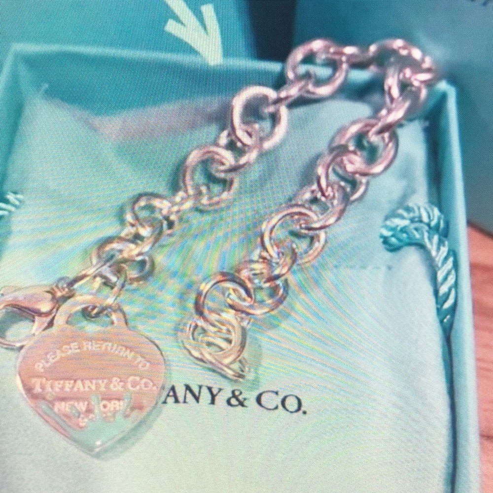 Tiffany & Co Silver Heart Tag Bracelet